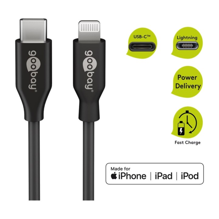 GOOBAY Câble de charge rapide USB-C vers Lightning 87W
