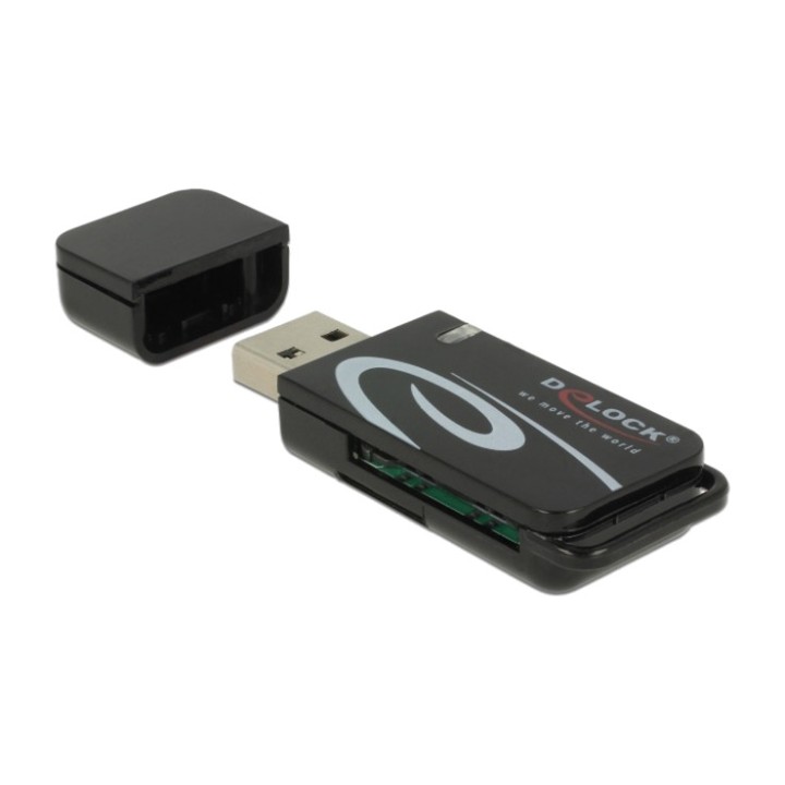 DELOCK Lector de tarjetas SD y microSD USB-2.0 91602 1726377