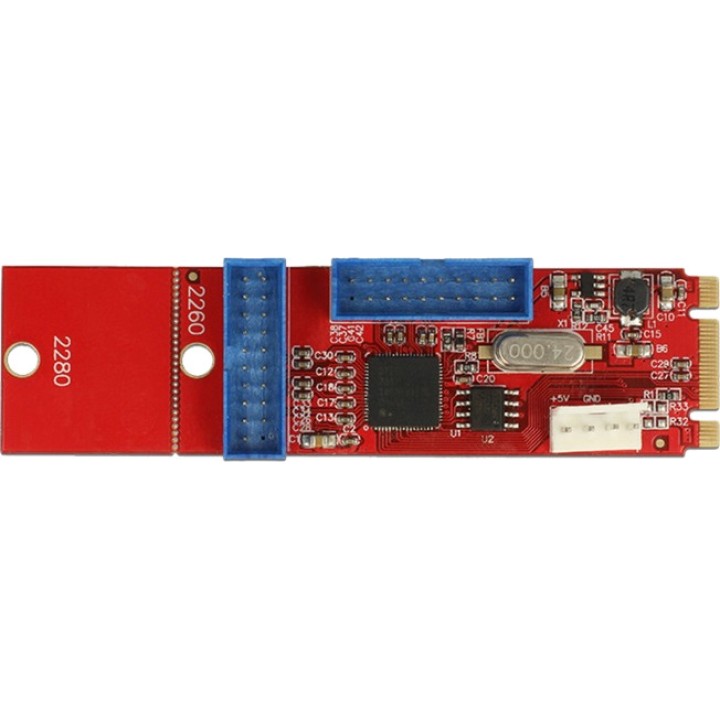 DELOCK Adattatore M.2 per due header USB interni 3.0-RENESAS