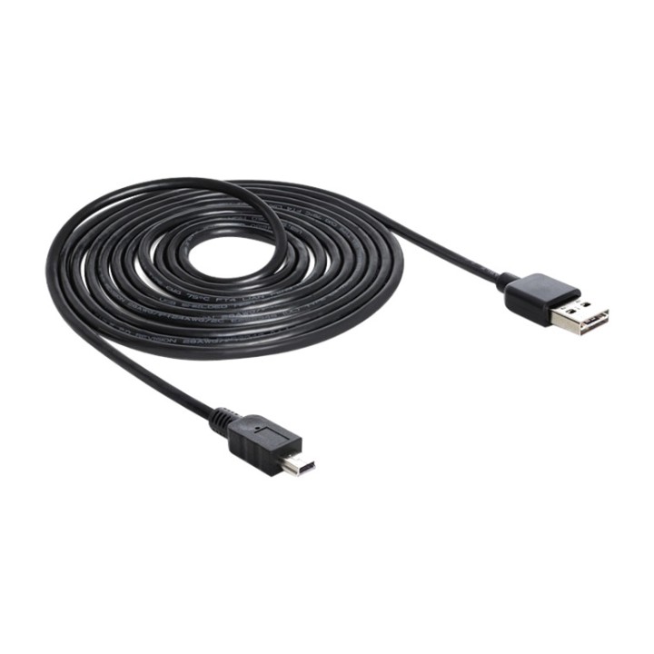 DELOCK Cavo USB A Mini-B reversibile 2.0 EASY M/M 3M 83364