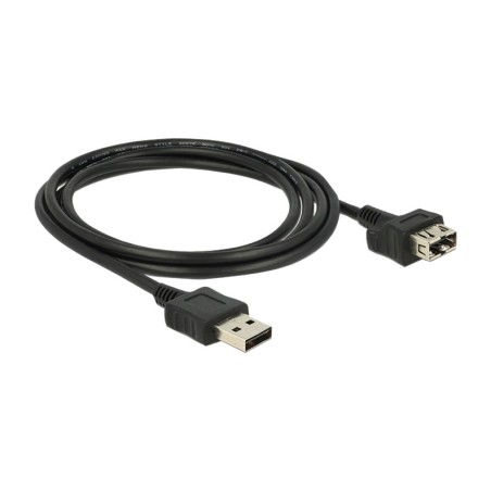 reversible usb type-a male-to-female extension cable easy 2.0 2m