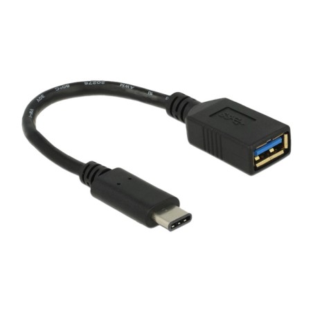 usb-c male to type-a female adapter cable 3.2 gen2 0,15m 65634