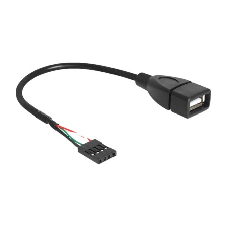 kabel von internem header zu usb-a-anschluss 2.0 4-pin 0,2m 83291