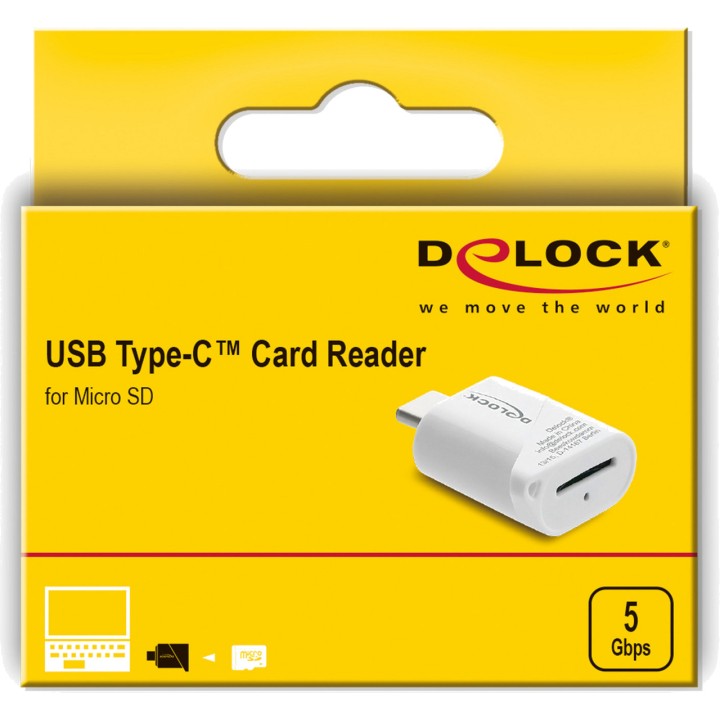 DELOCK Mini microSD card reader USB-C 91427 100220376