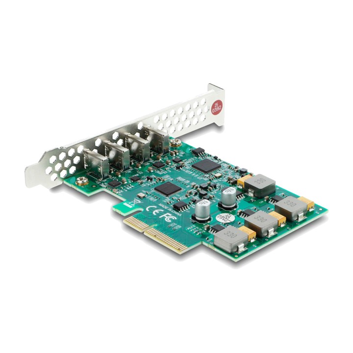 DELOCK Low-profile PCIe controller card with 4 USB-C ports
