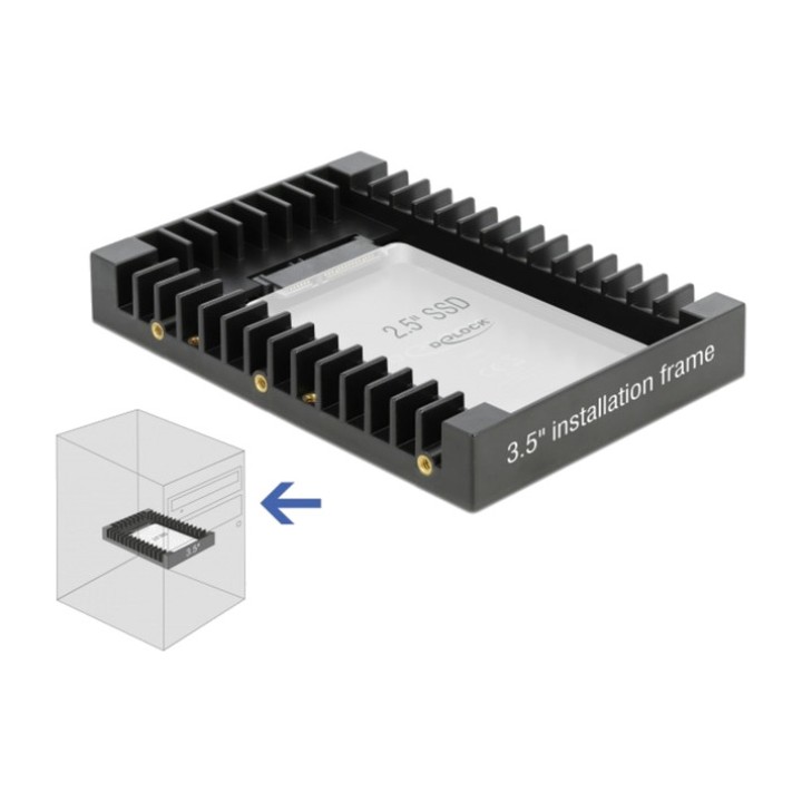 DELOCK Marc de montatge per disc SATA 2,5" a baia 3,5" 18364