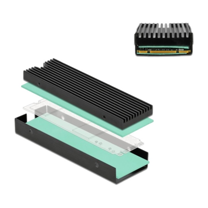 DELOCK Dissipador d'alumini per a SSD M.2 76X23X9MM 18353