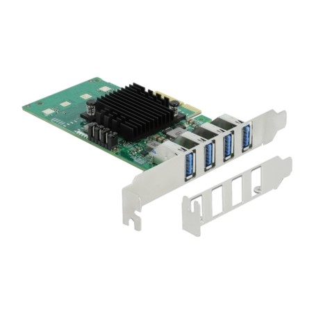 carte pcie à profil bas avec 4 ports usb-a 3.2 gen 1-renesas upd720202 x4 89048