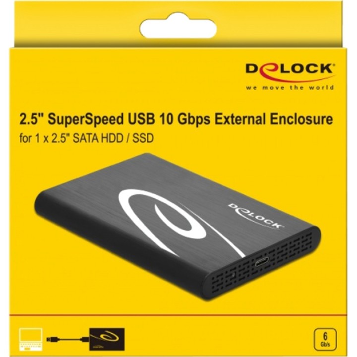 DELOCK Caixa externa per a disc dur o SSD SATA de 2,5" USB-C
