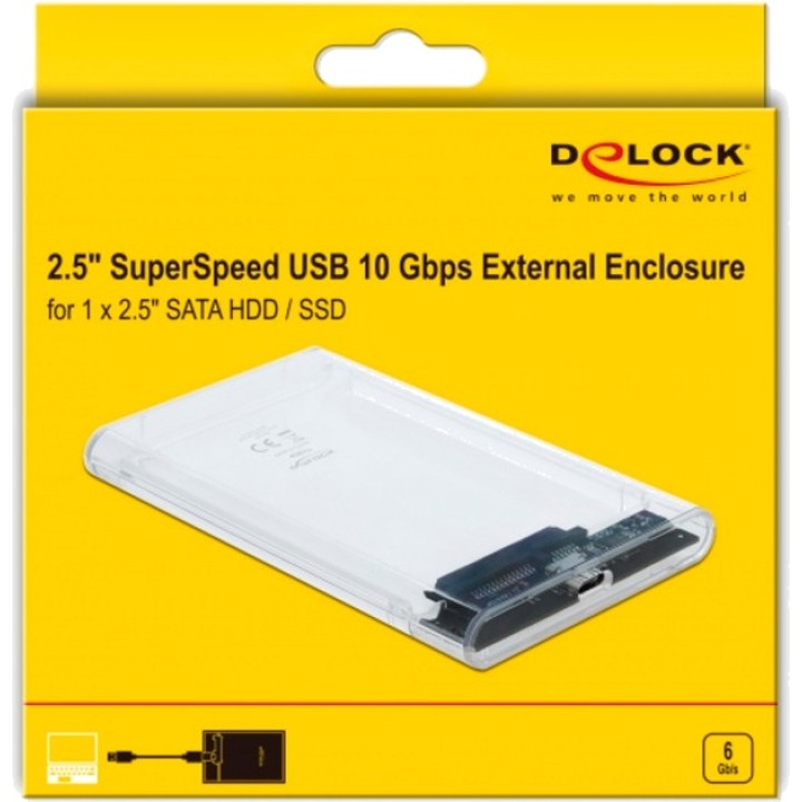 DELOCK Caixa externa per a disc dur o SSD SATA de 2,5" USB-C