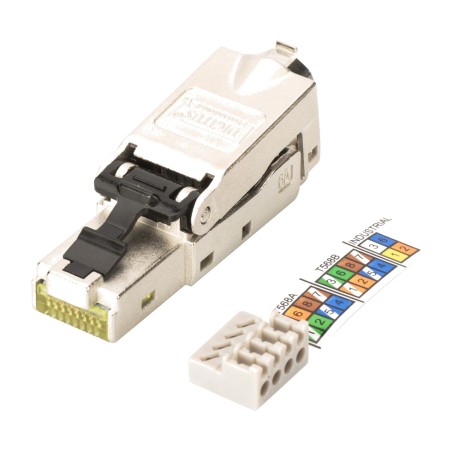 conector rj45 apantallado de montaje en campo cat6a stp