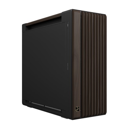 caja de pc e-atx con frontal de madera de nogal proart-pa602-walnut wood-metal pwm