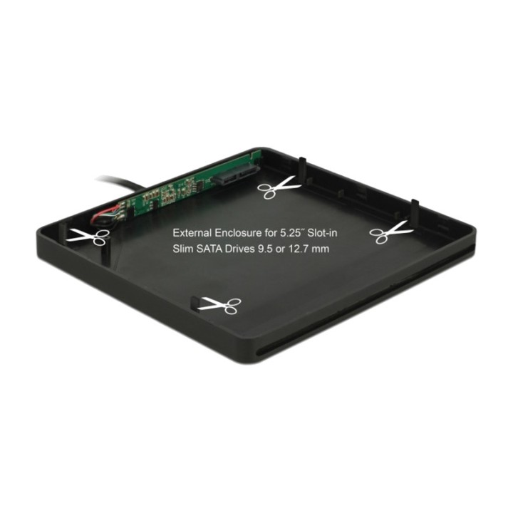 DELOCK Caja externa para grabadora óptica slim slot-in SATA