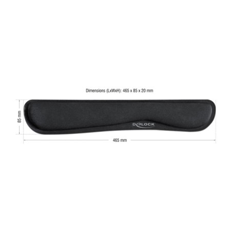 gepolsterte ergonomische handballenauflage für tastatur 465x85mm 12558