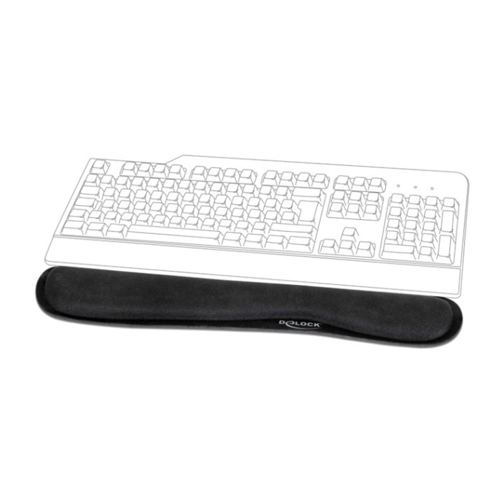 DELOCK Padded ergonomic wrist rest for keyboard 465X85MM