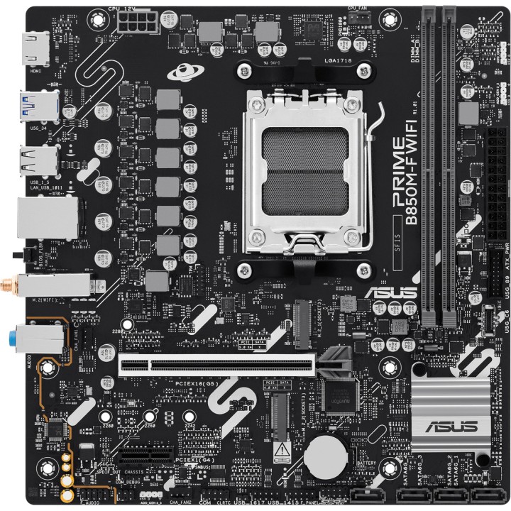ASUS Placa base micro ATX para AMD PRIME B850M-F-WIFI AM5