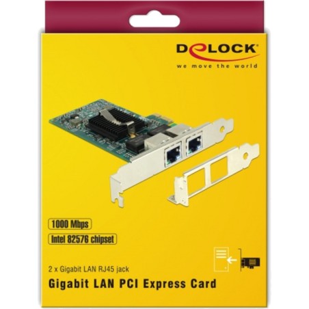 tarjeta de red pcie gigabit 2x rj45 intel 82576 x1 89944