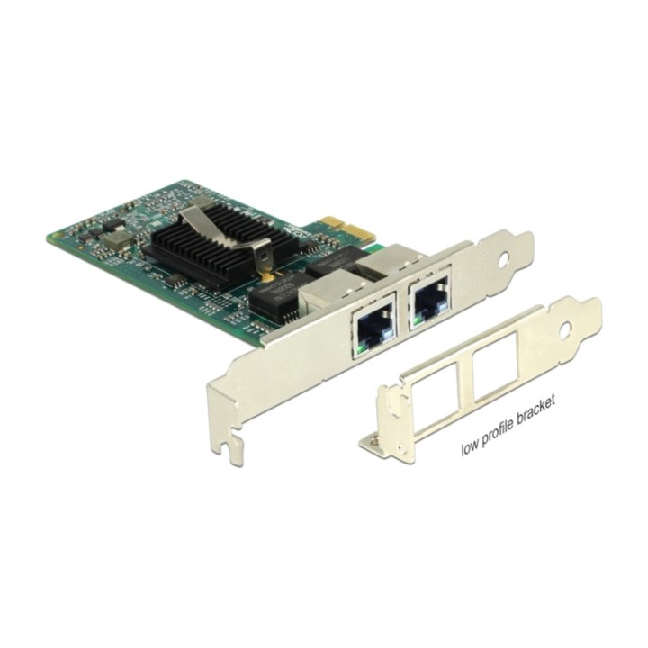 DELOCK PCIe Gigabit network card 2X RJ45 INTEL 82576 X1