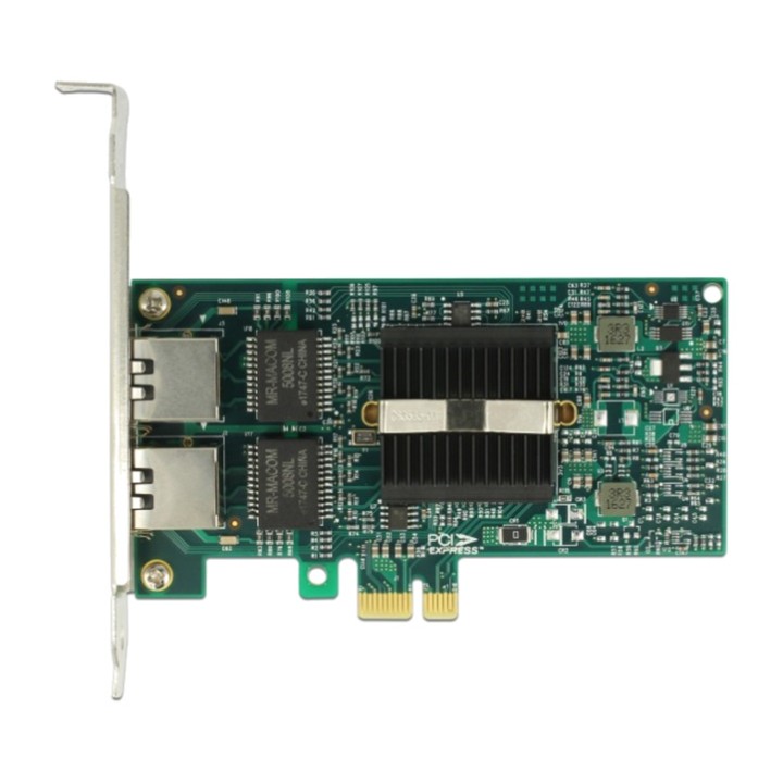 DELOCK PCIe-Gigabit-Netzwerkkarte 2X RJ45 INTEL 82576 X1