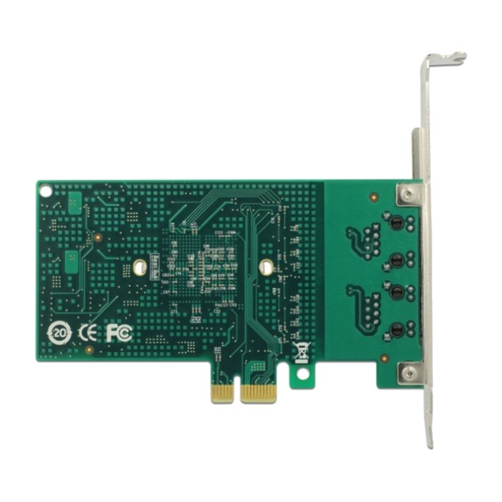 DELOCK Scheda di rete PCIe Gigabit 2X RJ45 INTEL 82576 X1
