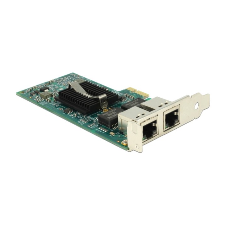 DELOCK Carte réseau PCIe Gigabit 2X RJ45 INTEL 82576 X1