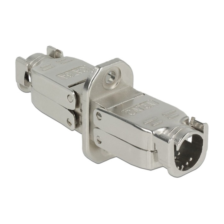 DELOCK Acoplador de cable red sin conectores LSA CAT6A STP