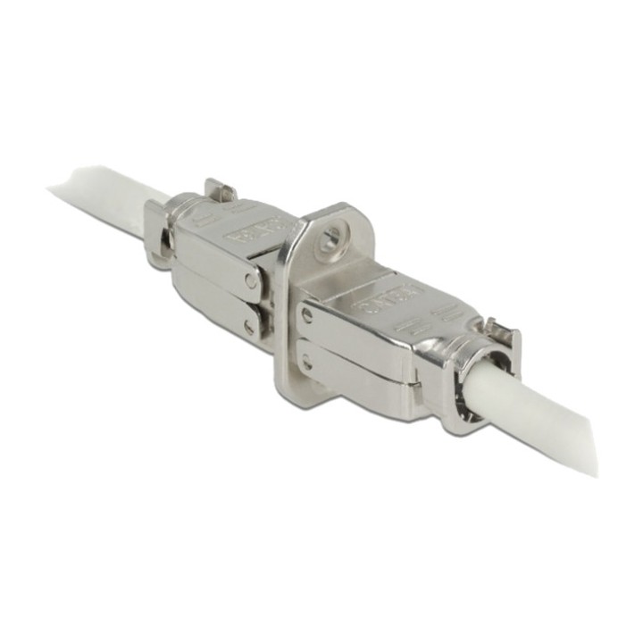 DELOCK Netzwerkkabelkupplung ohne Stecker LSA CAT6A STP