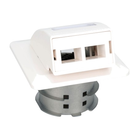 recessed fibre-optic wall socket ftth 2-puertos