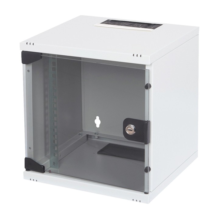 DIGITUS Kit d’armoire rack murale avec commutateur et