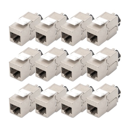 shielded keystone module with cable manager cat6a rj45 dn-93617 12 uds