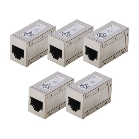 coupleur réseau rj45 blindé cat6 at-ag 8/8 c6s 5 uds