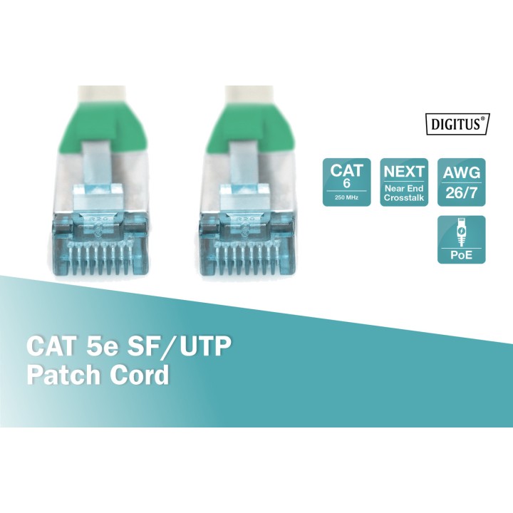 DIGITUS Cavo patch di rete incrociato RJ45 CAT5E SF/UTP 2M
