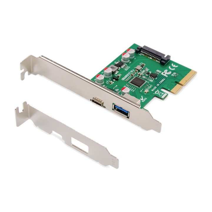 DIGITUS PCIe-Controllerkarte mit 2 USB-Anschlüssen 3.2 GEN2