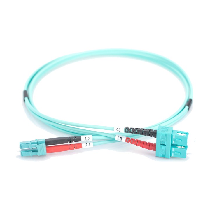 DIGITUS Multimode duplex fibre-optic patch cable LC-SC OM3