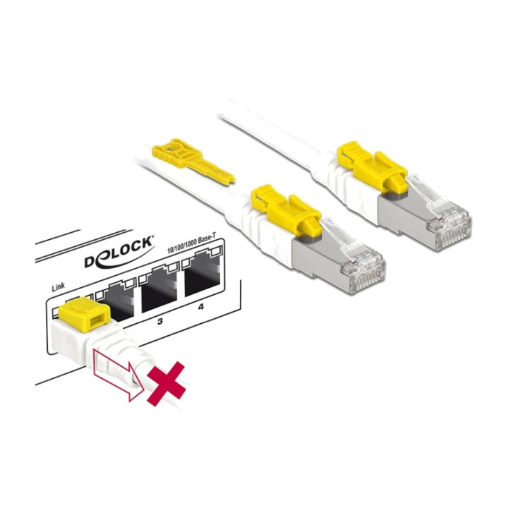 DELOCK Ethernetový sieťový kábel s konektormi RJ45 CAT6A