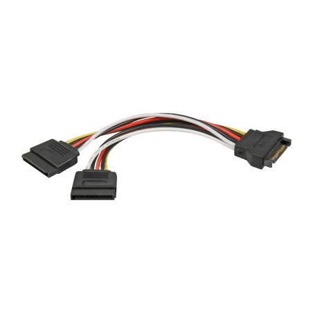 15-pin sata power y-cable to 2 connectors 0,15m
