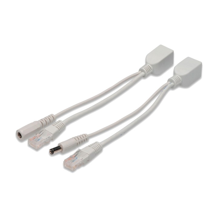 DIGITUS Kit inyector y divisor PoE pasivo FAST-ETHERNET