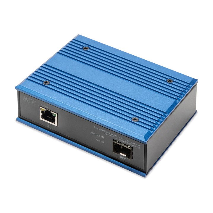 DIGITUS Convertisseur de média industriel cuivre vers fibre