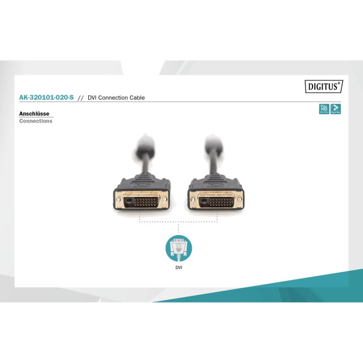 DIGITUS DVI-D-Anschlusskabel DUAL-LINK 100159333VAR