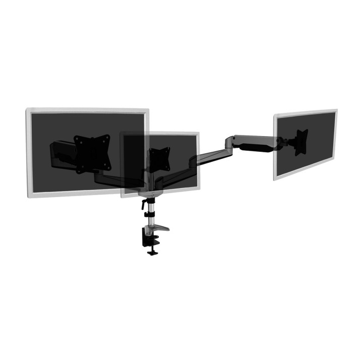 DIGITUS Soporte de mesa triple para monitor con resorte