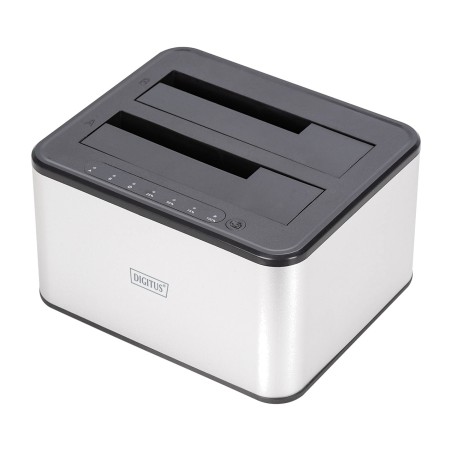 base de conexión y clonación para 2 discos sata de 2,5" y 3,5" dual