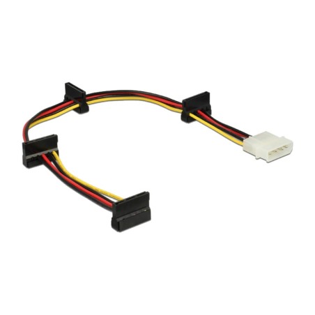 cable de alimentación molex a 4 conectores sata 4p/4x15p 18awg 0,4m 60142