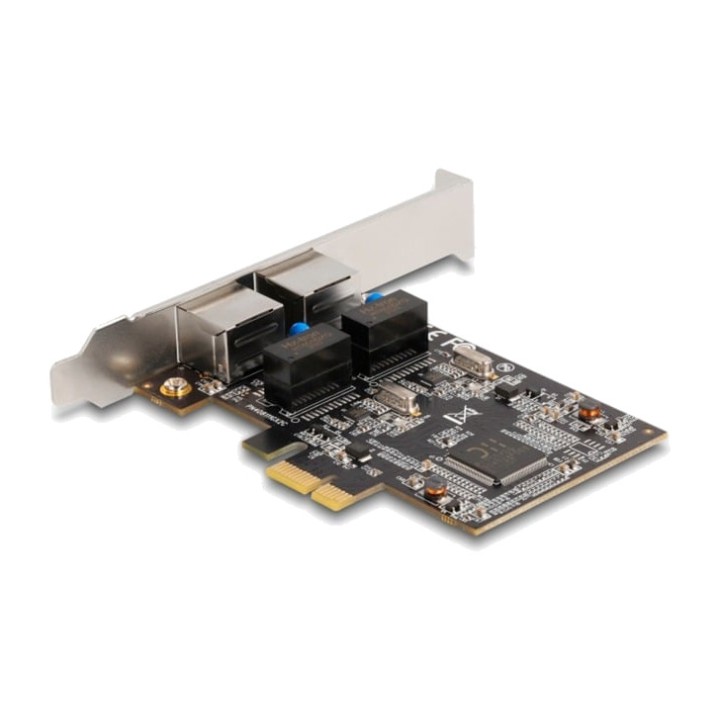 DELOCK Placă de rețea PCIe cu 2 porturi RJ45