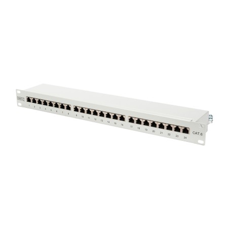 panel de parcheo apantallado cat6 19" 1u 24x rj45
