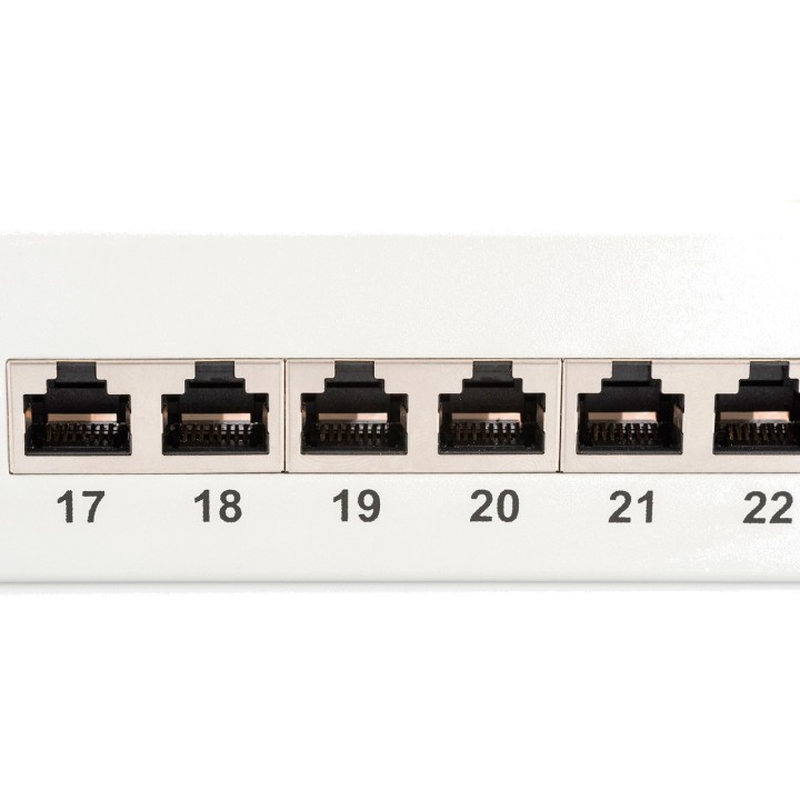 DIGITUS Geschirmtes Patchpanel CAT6 19" 1U 24X RJ45 132765
