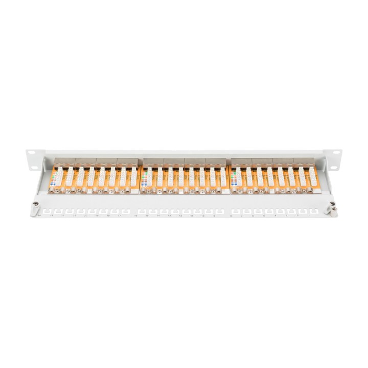 DIGITUS Geschirmtes Patchpanel CAT6 19" 1U 24X RJ45 132765