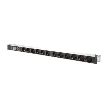 pdu power strip with switch and surge protection for rack cabinet 12-tomas-schuko 762mm