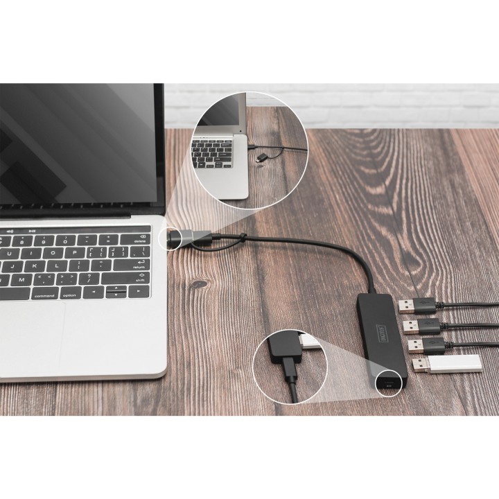 DIGITUS Slim 4-port USB hub 3.0 100156315
