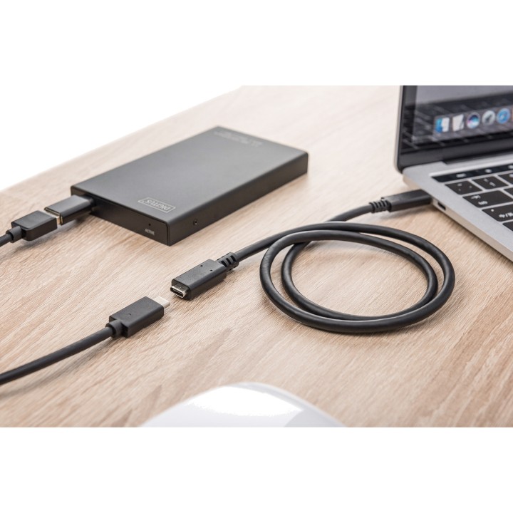 DIGITUS Cable alargador de tipo C macho a hembra USB-2.0 PD