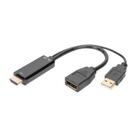 adaptador conversor hdmi a displayport 4k 30hz 0,2m